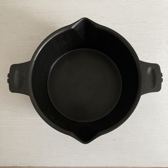 Pampered Chef Black Large 2qt Micro Cooker Rice Veggie Steamer Strainer USA Made - Picture 4 of 6